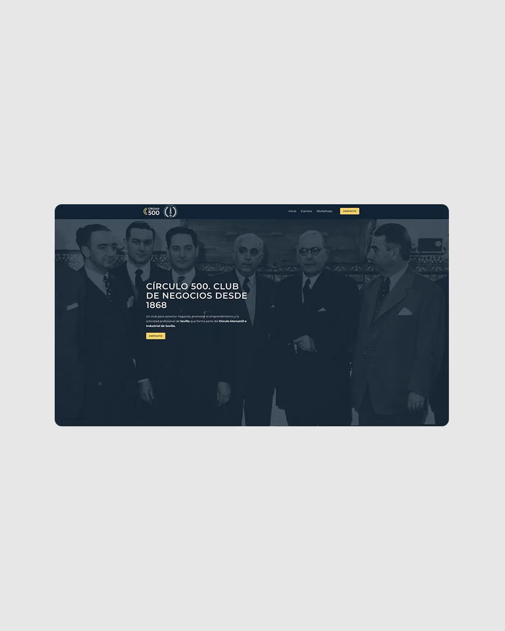 Web corporativa para club empresarial · 3
