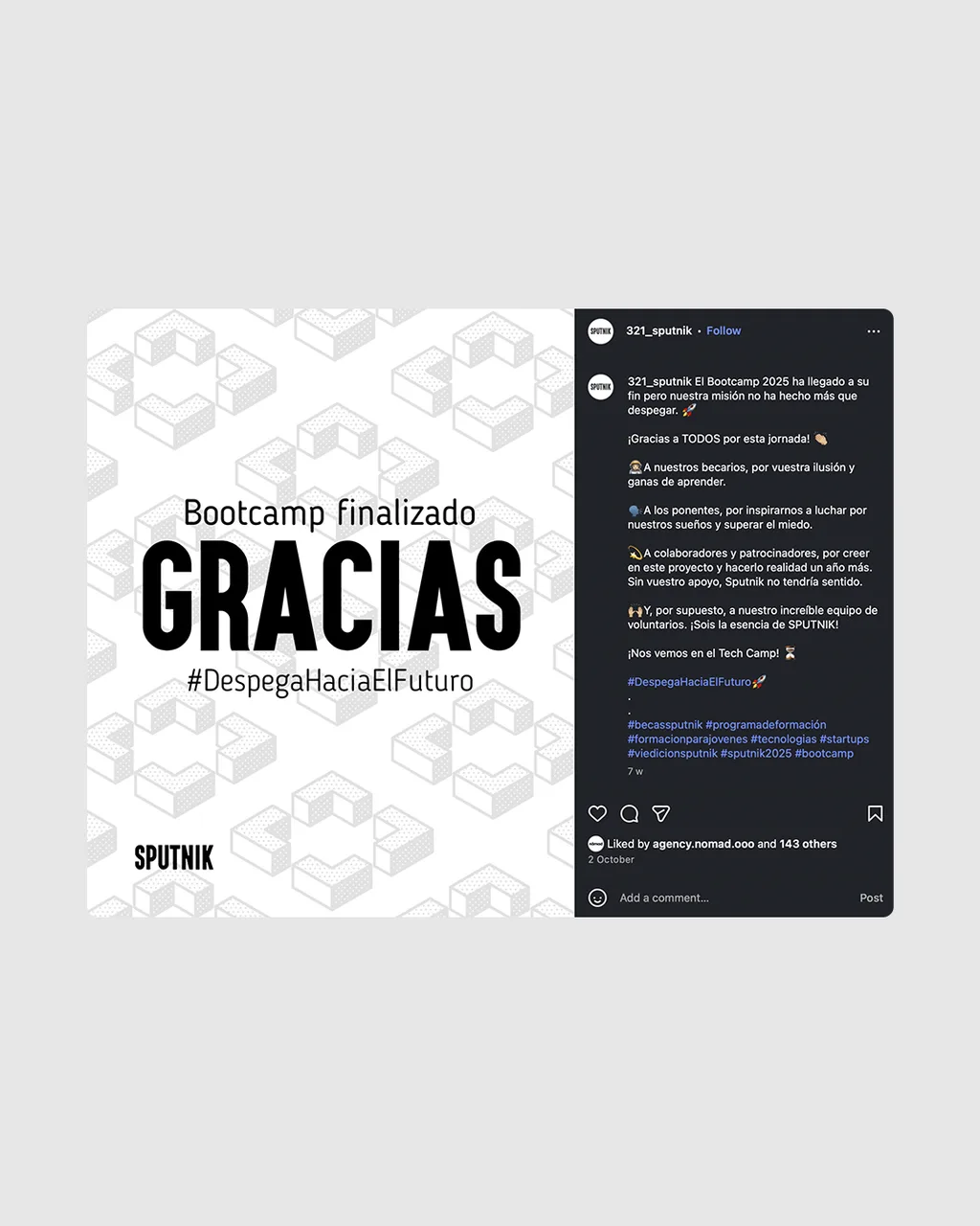 Gestión de redes sociales para programa de formación · 2