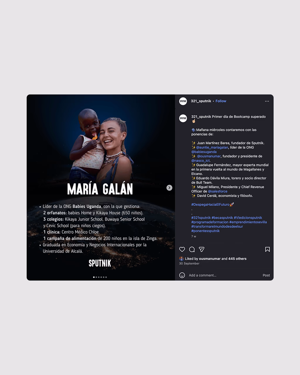 Gestión de redes sociales para programa de formación