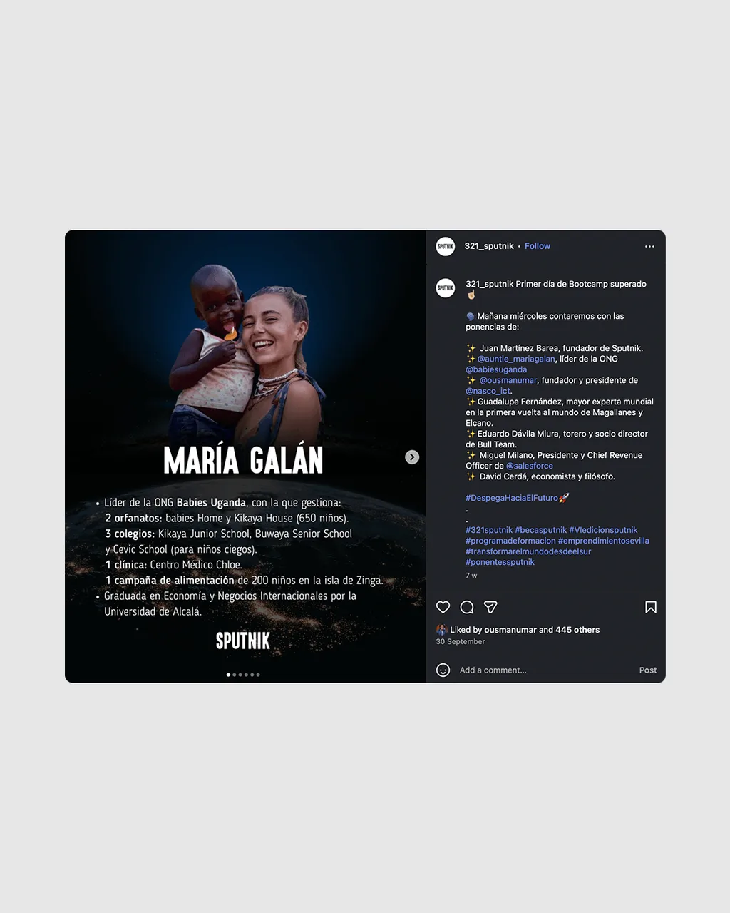 Gestión de redes sociales para programa de formación