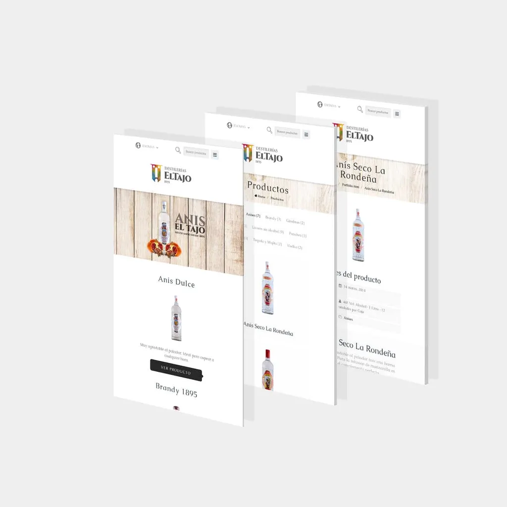 Web catálogo con tienda online